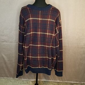ROUNDTREE AND YORKE Tallman Plaid Sweater‎
